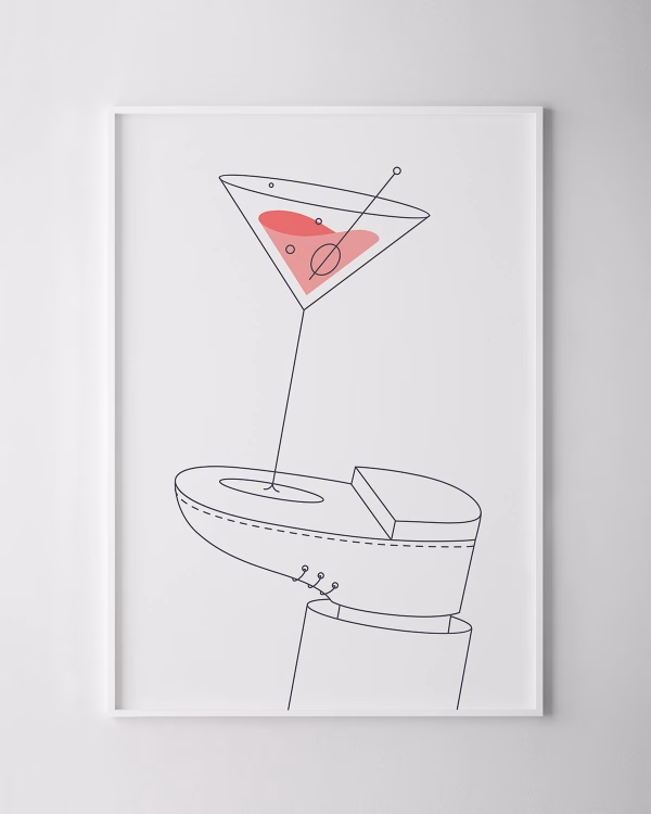 Martini on a Shoe Print