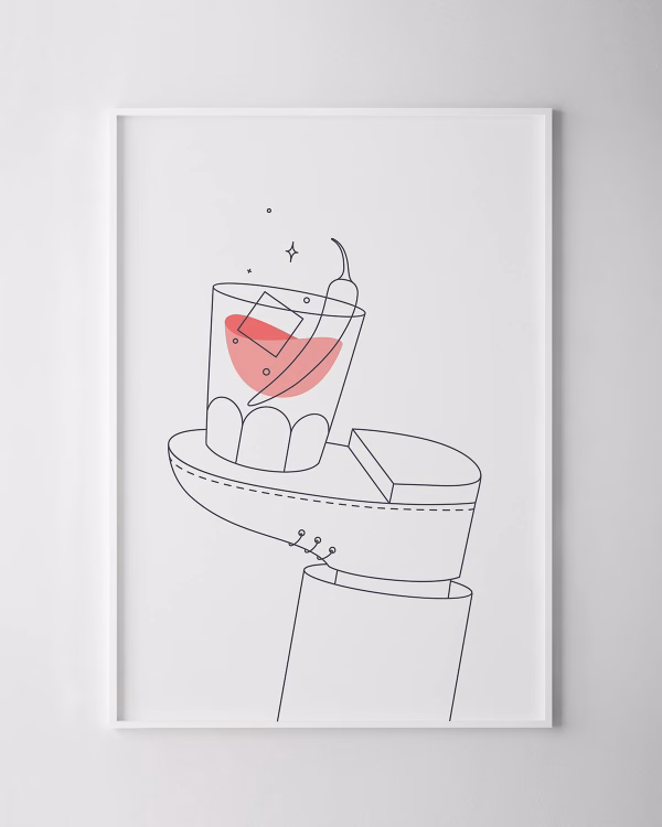 Spicy Marg on a Shoe Print