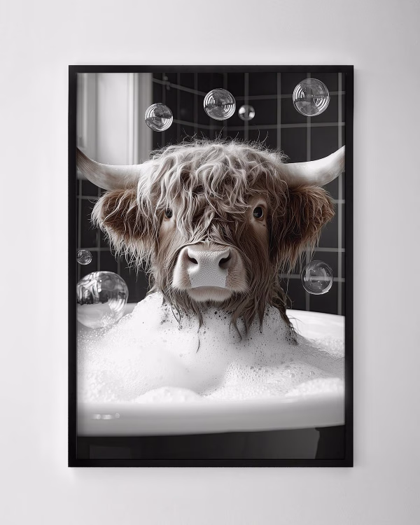 Bubbly Bovine Print