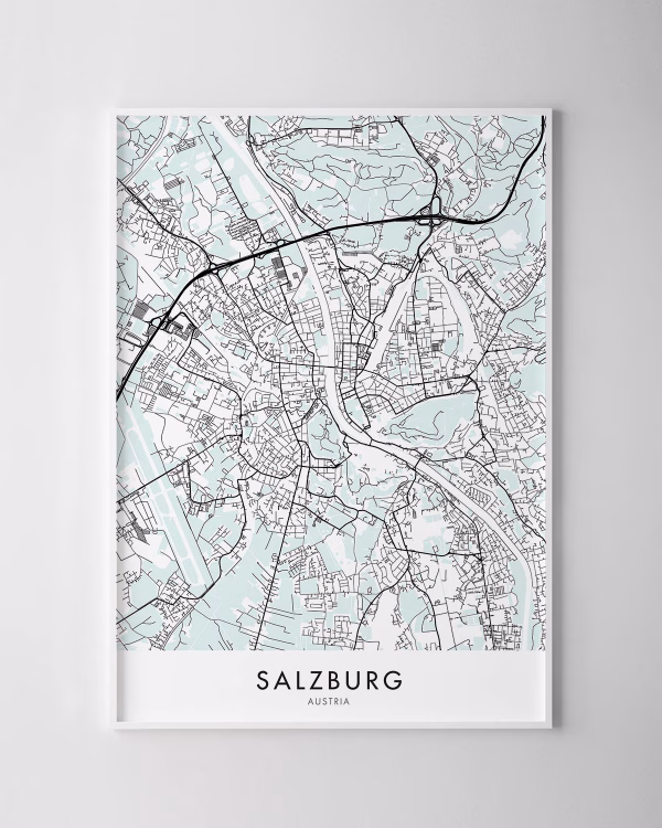 Salzburg Map Print