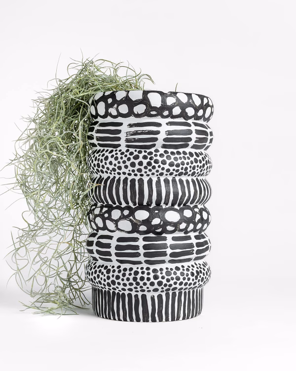 Hand-Painted Michelin Pot – Tall