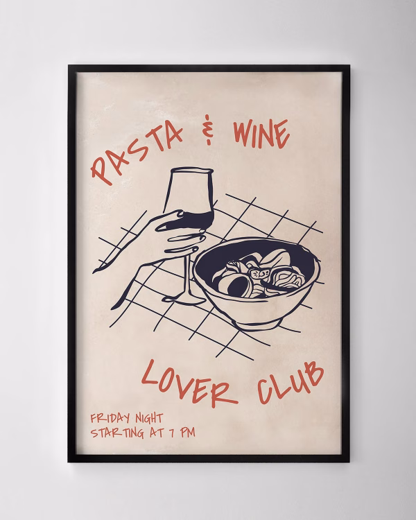 Pasta & Wine Lover Club Print
