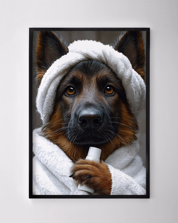 Spa German Shepherd Print