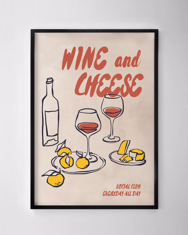 Wine & Cheese Social Club Print No.2