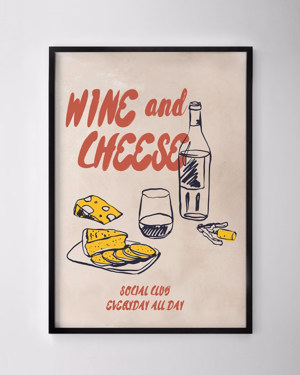 Wine & Cheese Social Club Print No.1