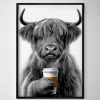 Coffee Cup Cow Print