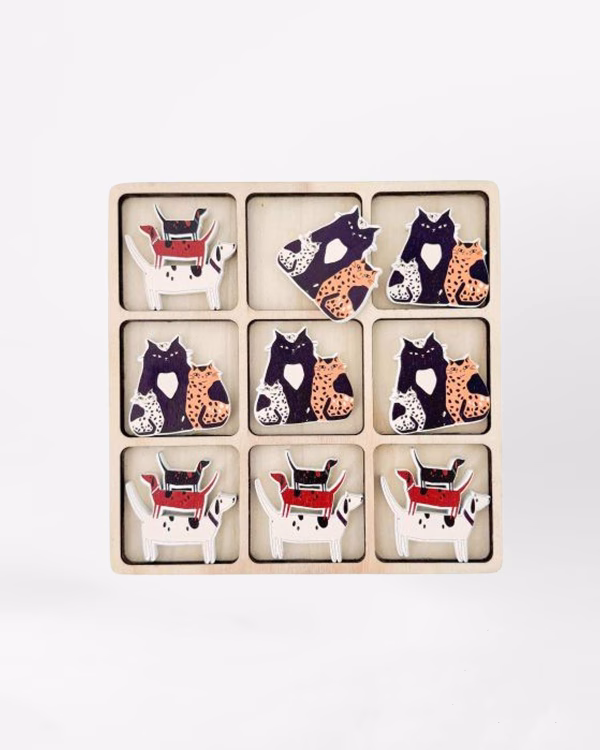 Cat & Dog Tic-Tac-Toe Set