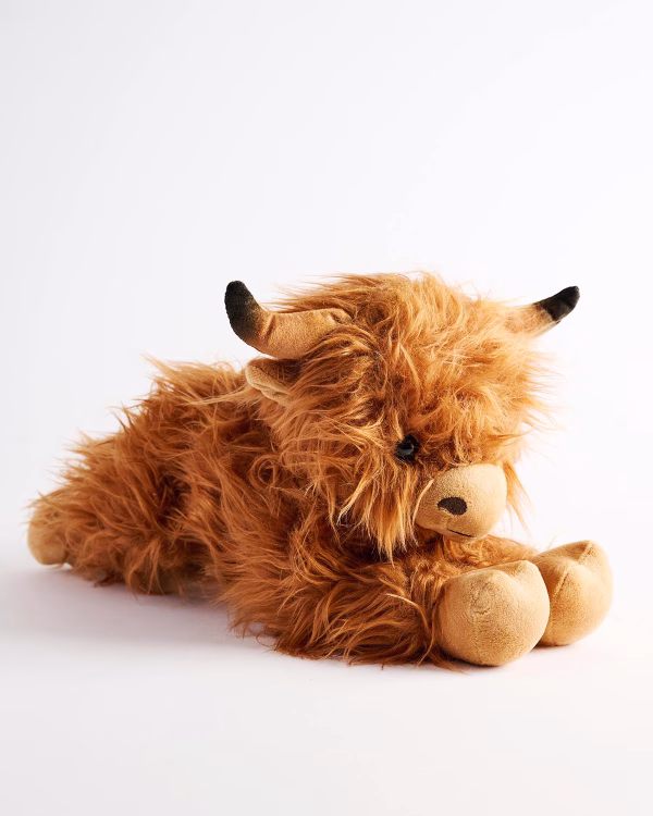 Highland Cow Lying Down Plush Toy