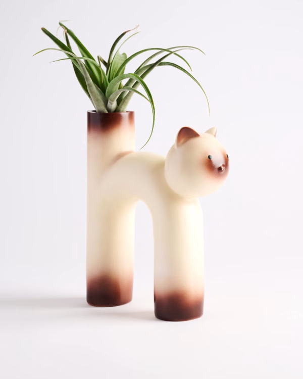 Cat Vase – Brown – Large