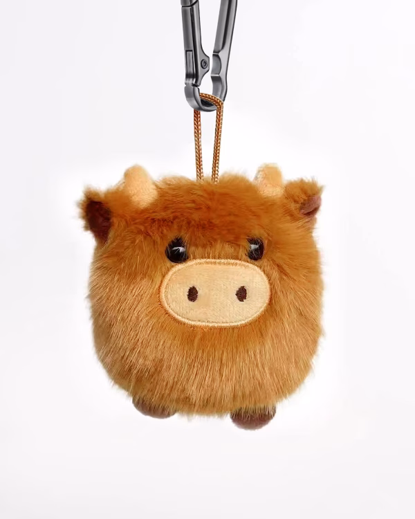 Highland Cow Plush Keyring