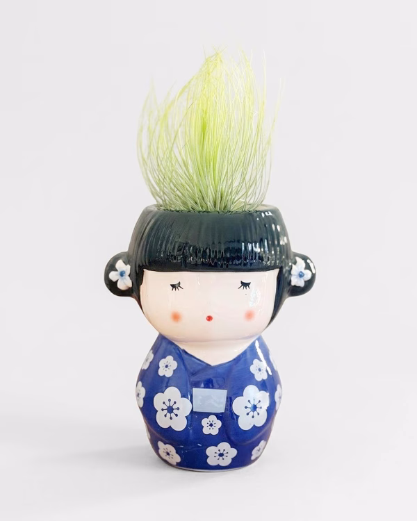 Kokeshi Planter – Blue