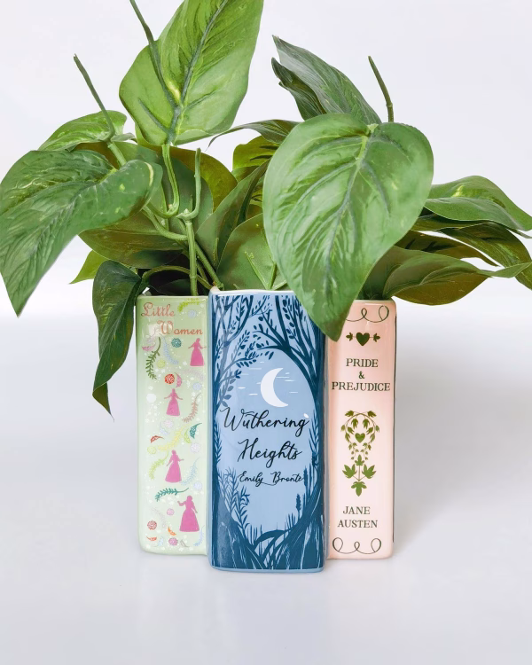 Classic Book Stack Planter