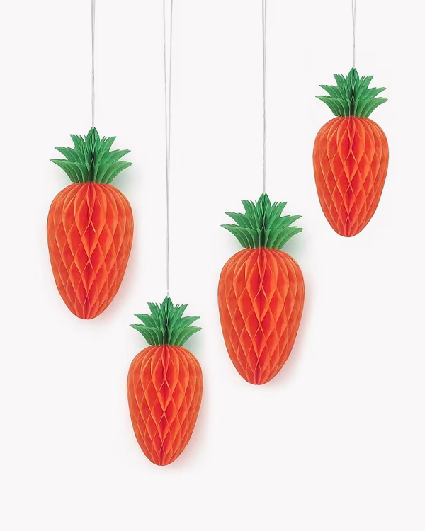 Mini Paper Easter Carrots – Set of 4