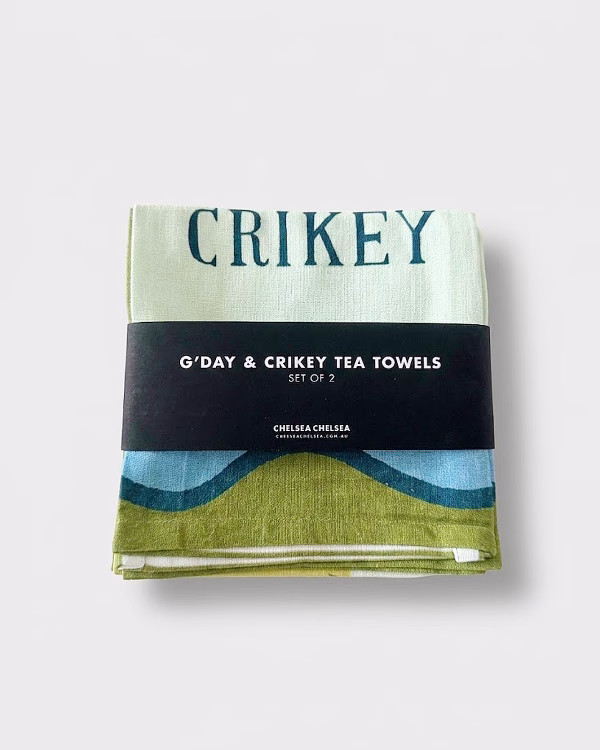 Crikey & G'Day Tea Towels – Set of 2