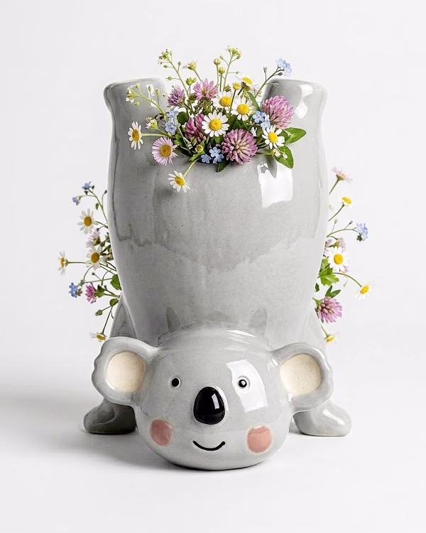 Handstand Koala Vase