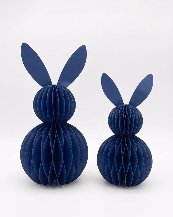 Mini Paper Easter Bunnies – Navy – Set of 2