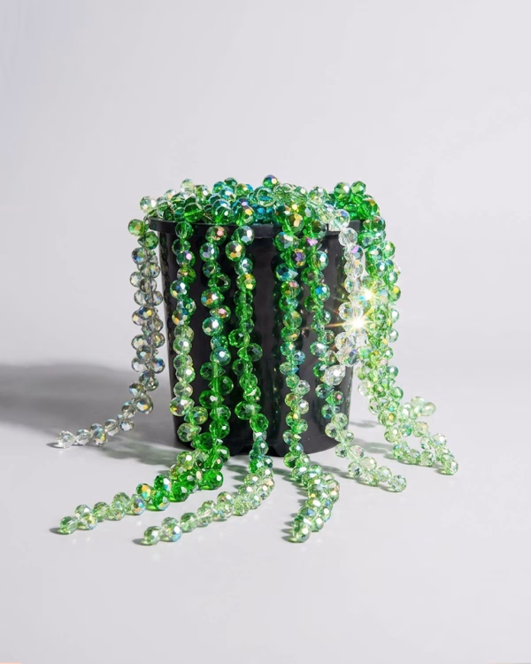 Handmade Crystal Cascade Beaded Plant