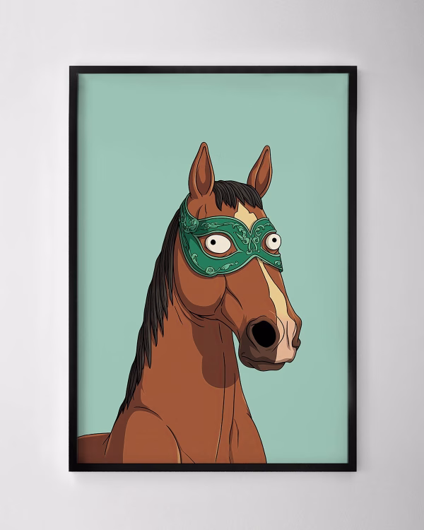 Horse in a Green Mask Print No.1
