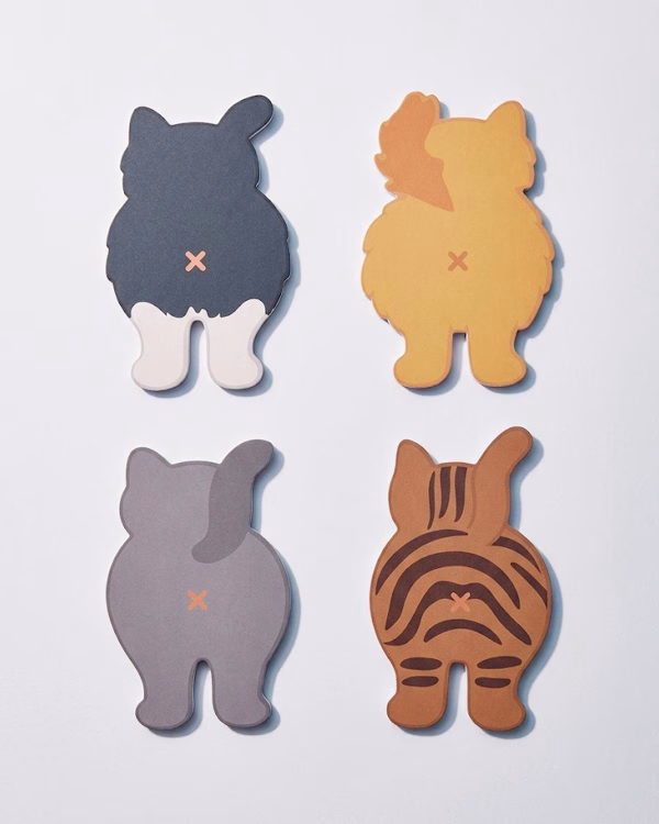 Cat Bum Coasters – Set of 4