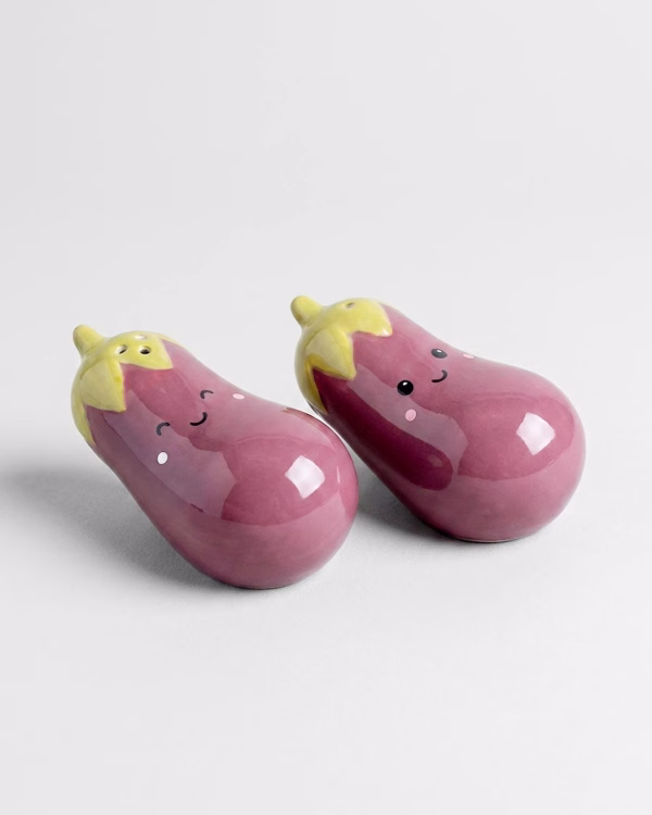 Eggplant Salt and Pepper Shakers