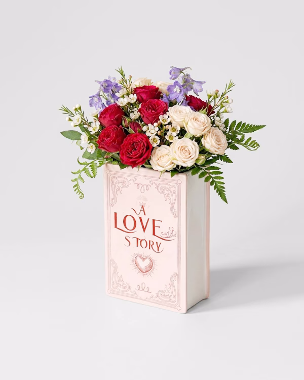A Love Story Book Vase