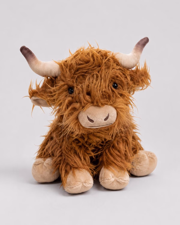Deluxe Highland Cow Sitting Plushie