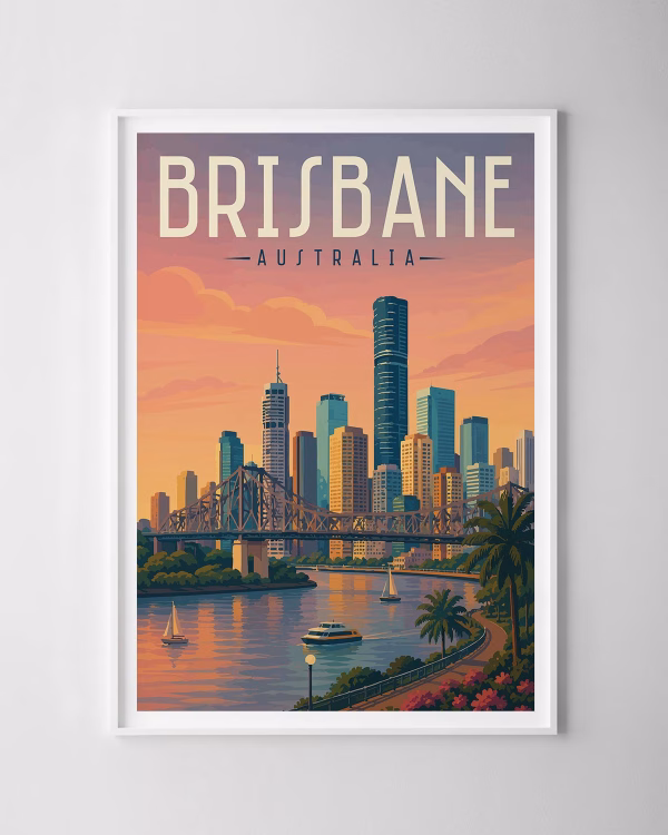 Brisbane Travel Poster