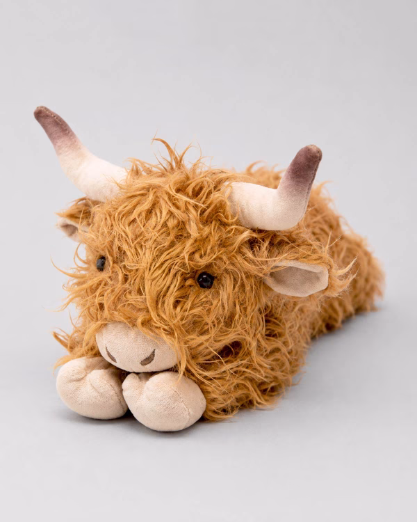 Deluxe Highland Cow Lying Plushie