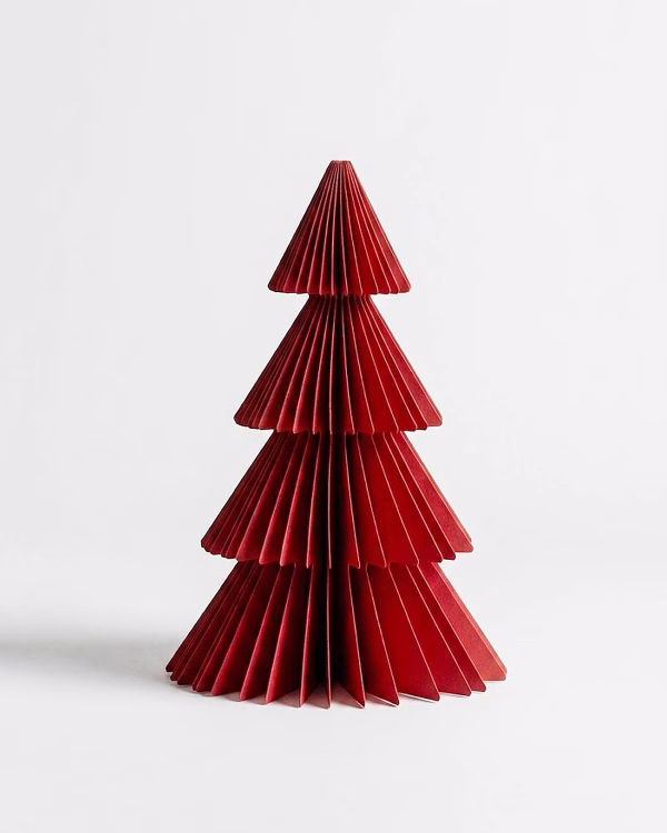 Dasher Red Paper Christmas Tree (20cm)