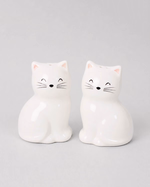 White Cat Salt & Pepper Shakers