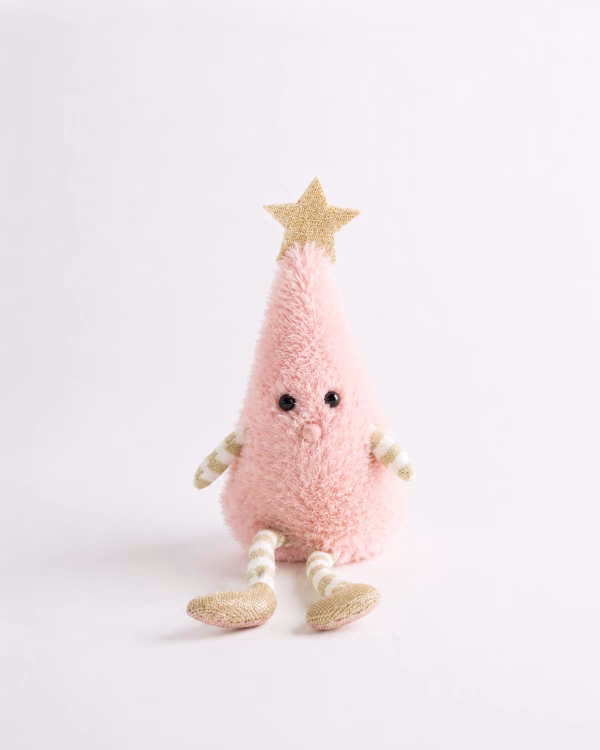 Christmas Tree Plush Decoration – Pink