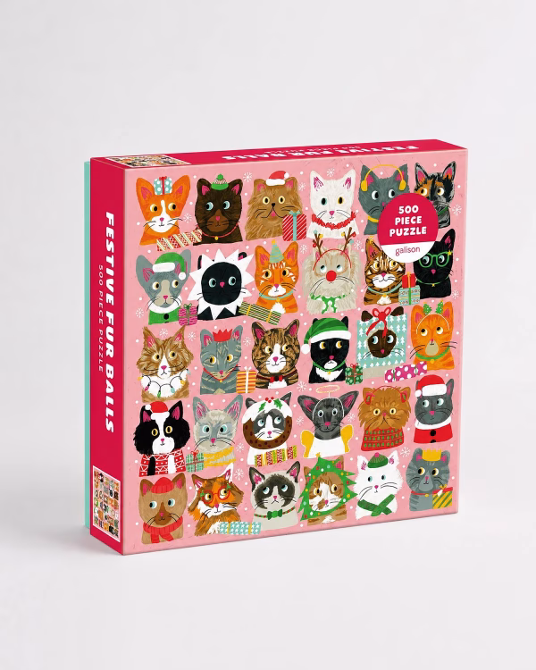Festive Fur Balls Cat Jigsaw Puzzle