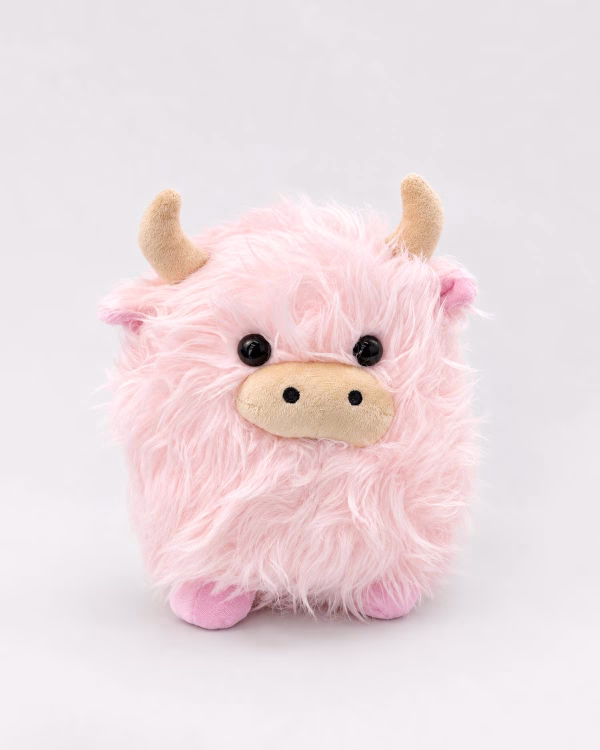 Pink Highland Cow Plush Toy