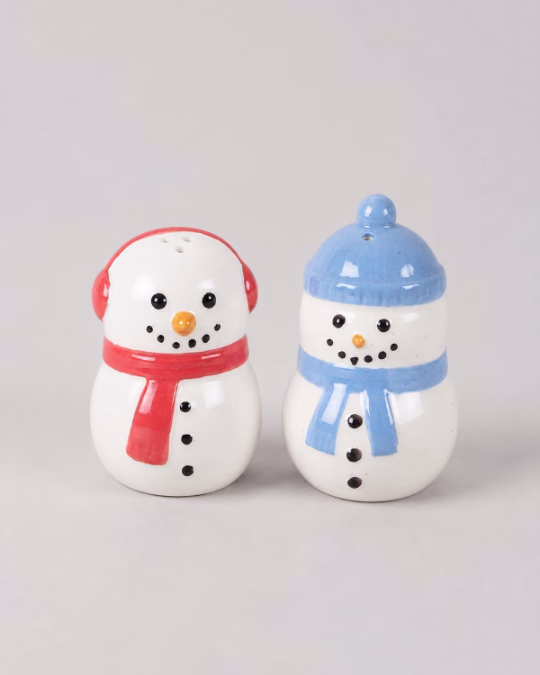 Winter Snowmen Salt & Pepper Shakers
