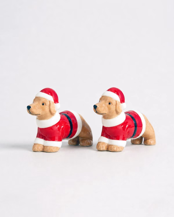 Christmas Dachshund Salt & Pepper Shakers