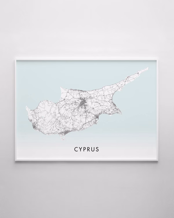 Cyprus Map Print