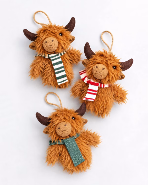Highland Cow Plush Hanging Ornament