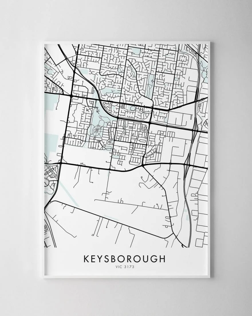 Melbourne Keysborough Map Print Chelsea Chelsea