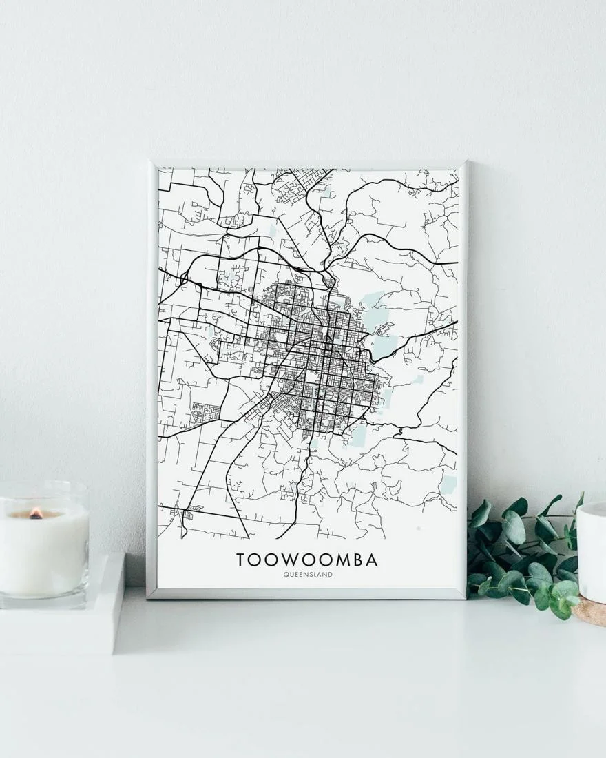 Toowoomba Map Print Chelsea Chelsea