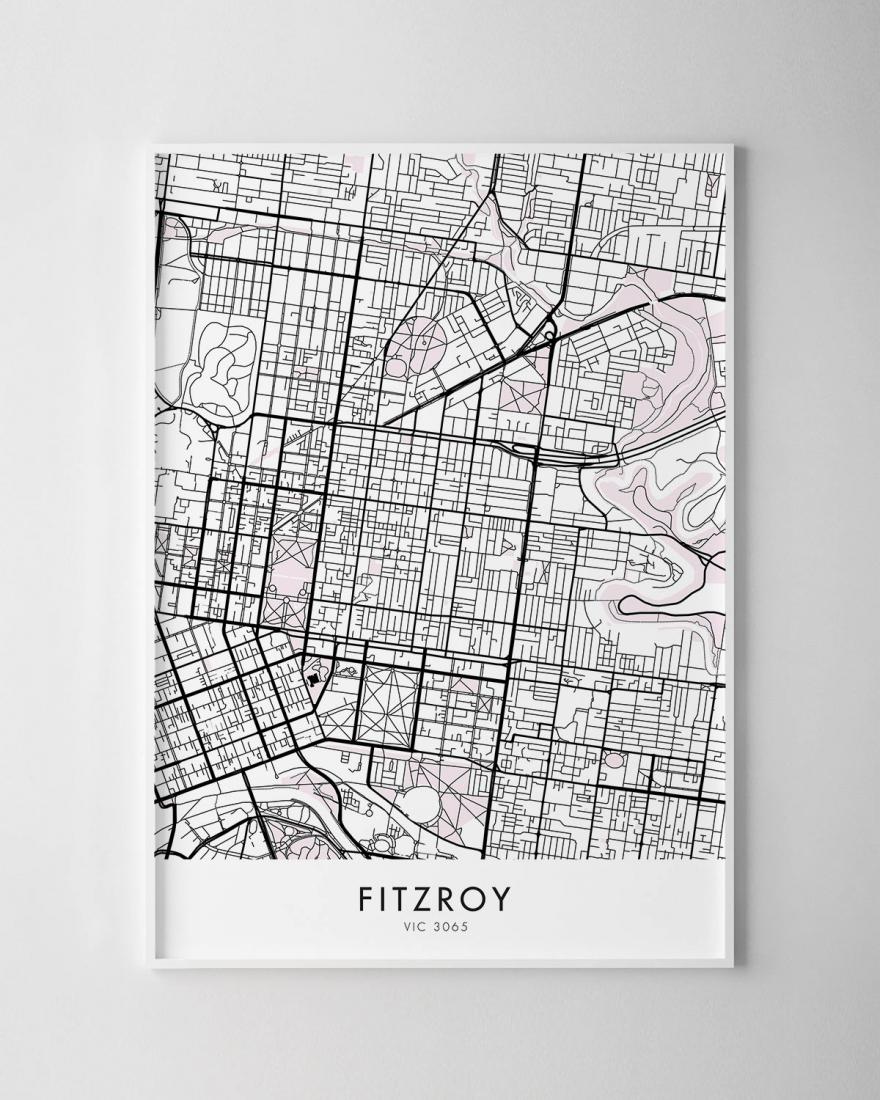 Melbourne – Fitzroy Map Print - Chelsea Chelsea