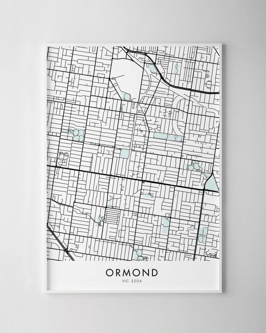 Melbourne – Ormond Map Print - Chelsea Chelsea