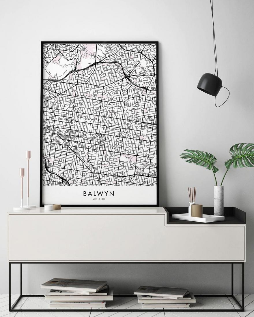 Melbourne Balwyn Map Print Chelsea Chelsea   1200x1500 Balwyn 2 