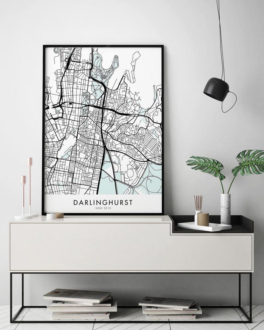 Sydney – Darlinghurst Map Print - Chelsea Chelsea