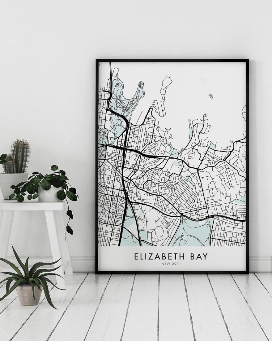 Sydney – Elizabeth Bay Map Print - Chelsea Chelsea