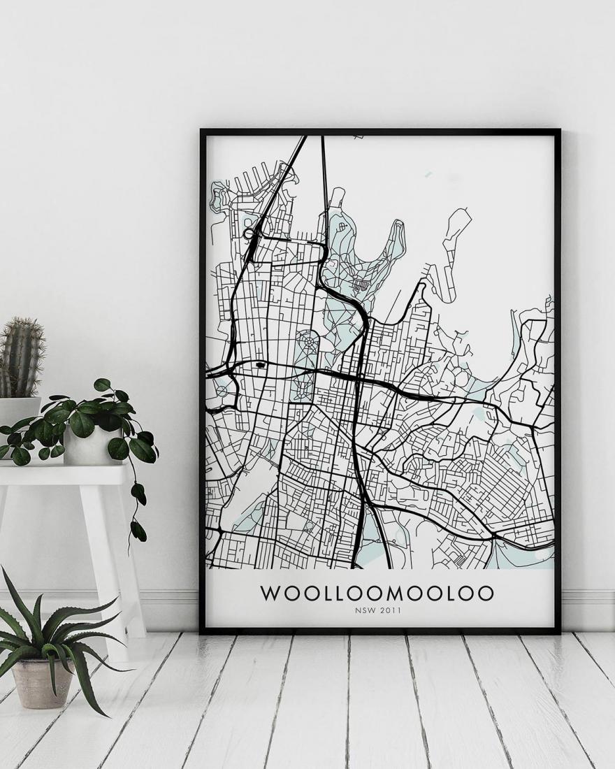 Sydney Woolloomooloo Map Print Chelsea Chelsea