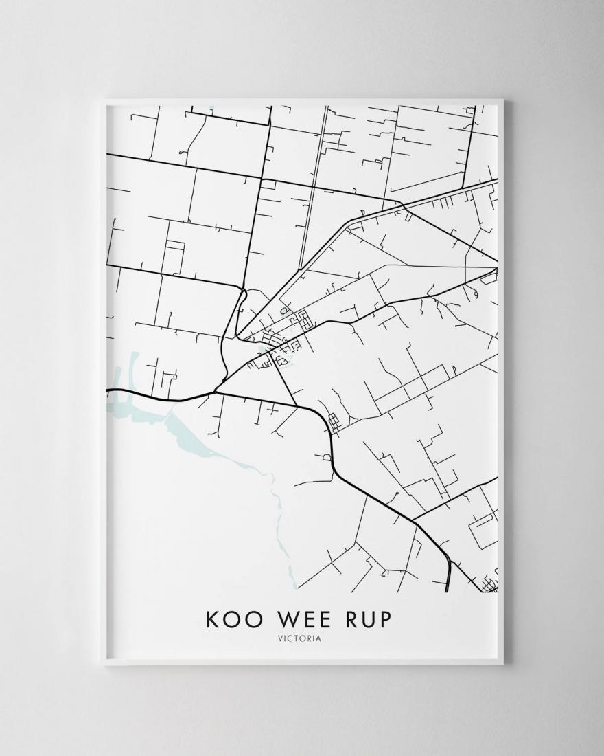 Koo Wee Rup VIC Map Print Chelsea Chelsea