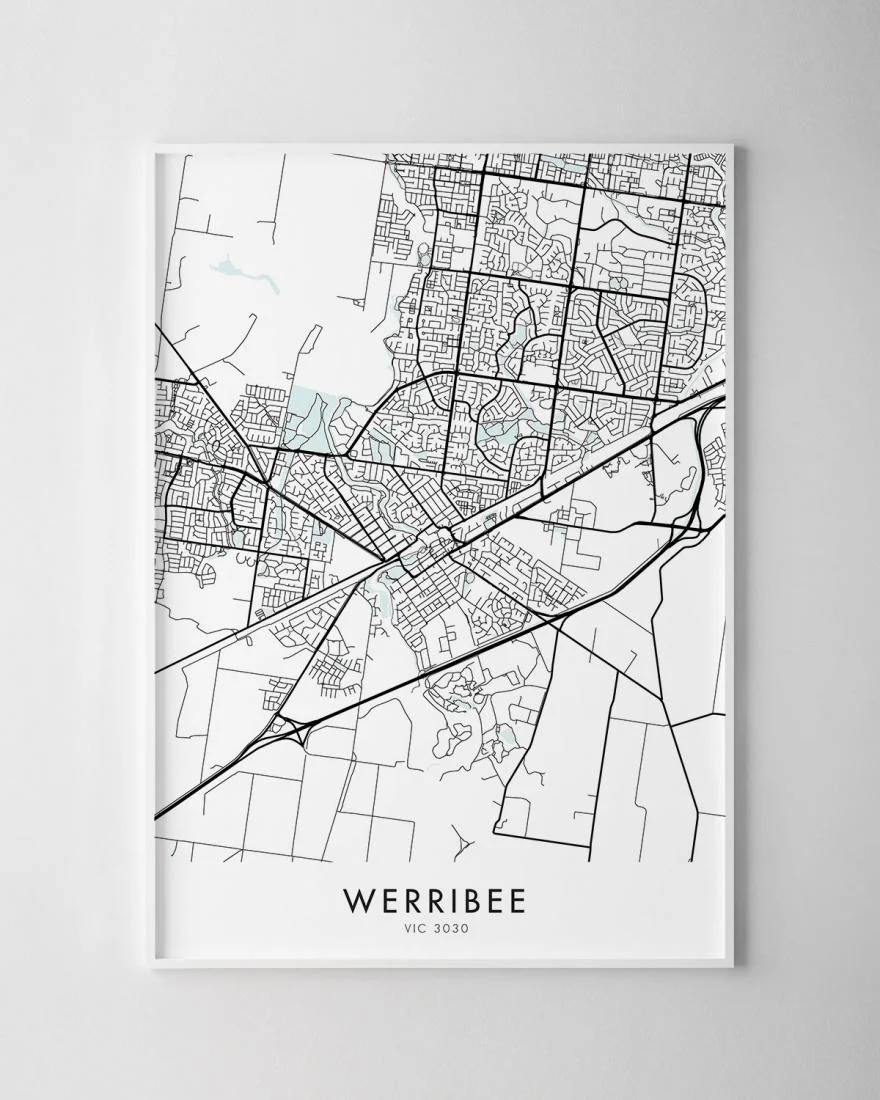 Melbourne Werribee Map Print Chelsea Chelsea