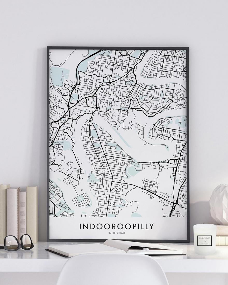 Brisbane – Indooroopilly Map Print - Chelsea Chelsea