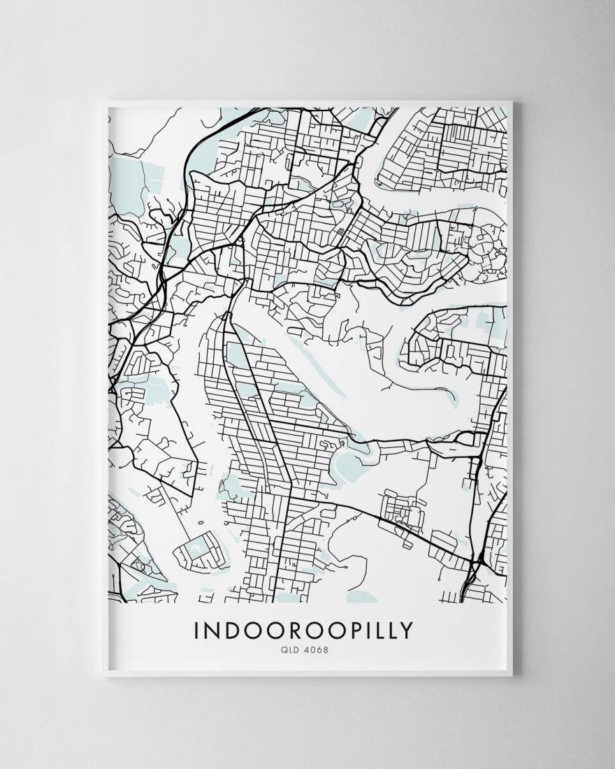 Brisbane – Indooroopilly Map Print - Chelsea Chelsea