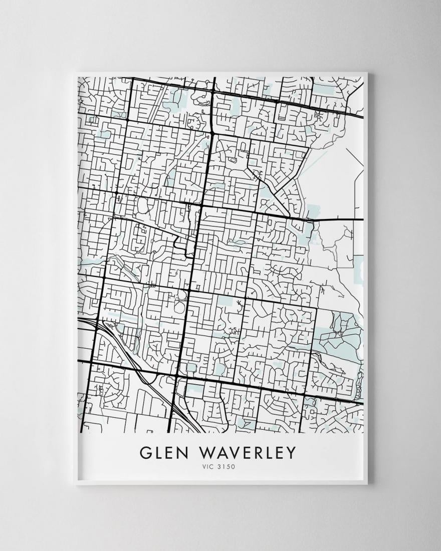 Melbourne Glen Waverley Map Print Chelsea Chelsea